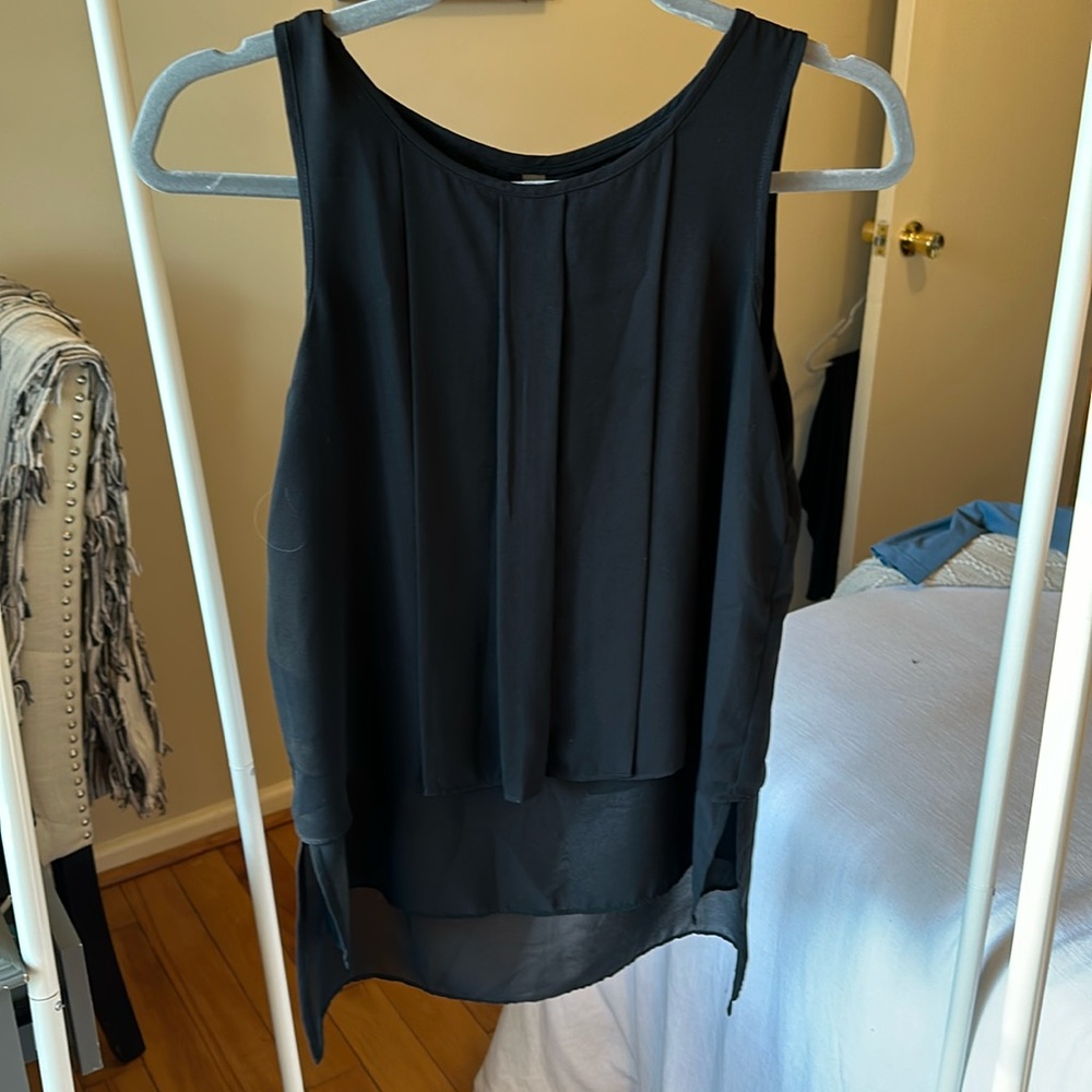 Anthropologie Layered Black Tank